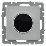 BRITE Термостат электронный с индикацией ТС10-1-БрА алюминий IEK