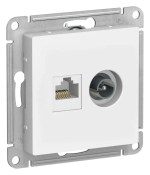 ATLASDESIGN РОЗЕТКА двойная ТВ + компьютерная RJ45 кат. 5e, механизм, ЛОТОС