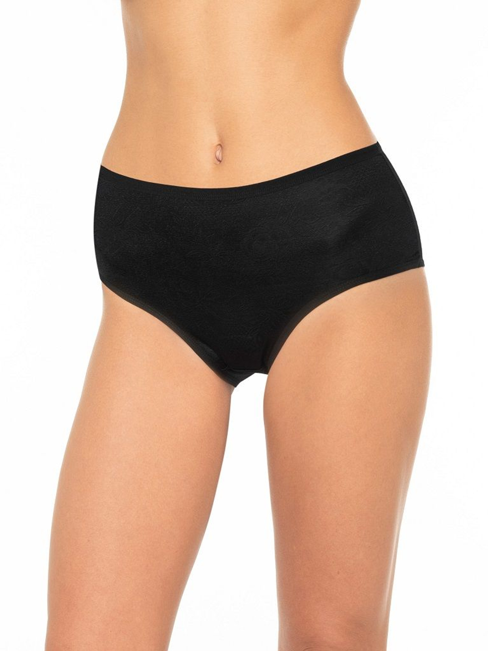 Высокие трусики с жаккардовой лицевой частью (Размер: XL) (Цвет: грязно-розовый)