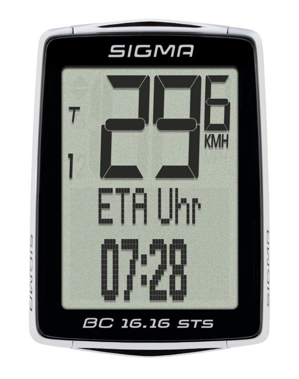 Велокомпьютер SIGMA BC 16.16 STS 16 функций беспроводной подсветка NFC(Андроид) черно-белый