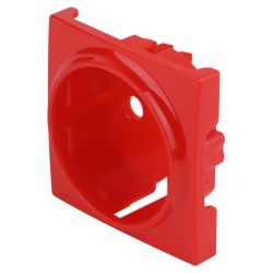 Накладка для розетки ЭРА Серия 12 12-6301-23 на 12-2101, 12-2102, 14-2101, 14-2102 сменная, красный