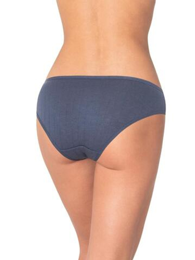 Трусики-слипы с декоративными вставками из кружева (Размер: M) (Цвет: темно-синий)