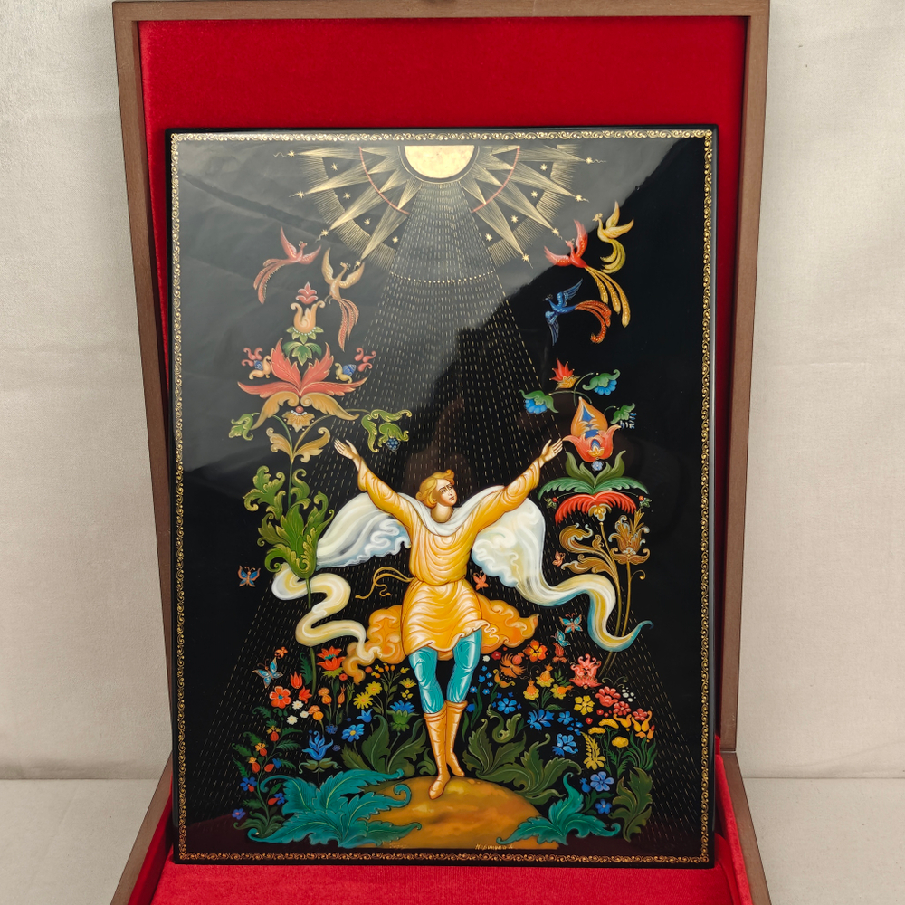 Панно Палех "Иван и Жар-птицы"