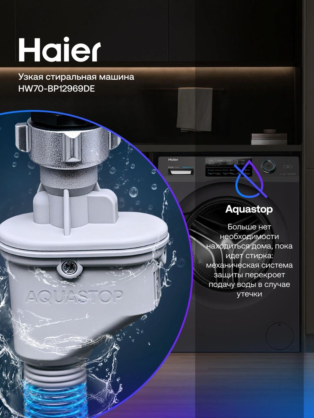 Стиральная машина HAIER HW70-BP12969DE