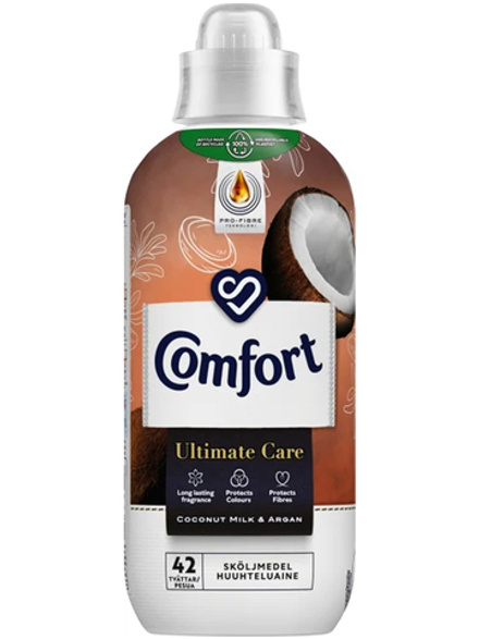 Кондиционер для белья Comfort Ultimate Care Coconut Milk & Argan 762 мл, комфорт кокос арган, 42 стирки