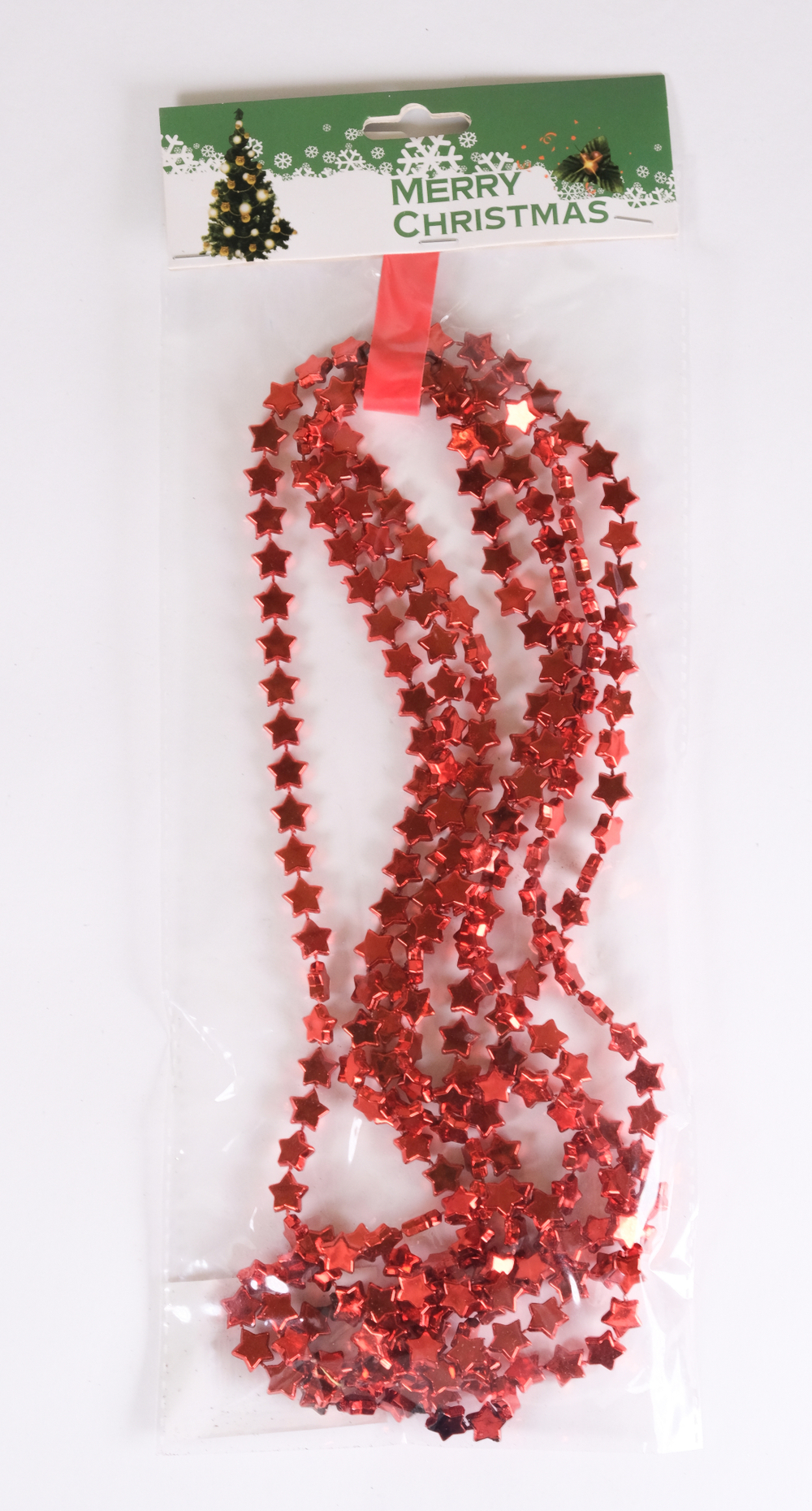 Бусы новогодние 270х0,8см красный SYZLA-222112