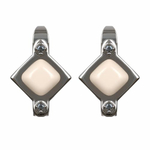 Серьги из серебра 925 пробы с мамонтовой костью