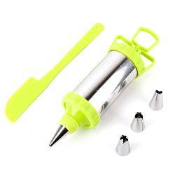 Набор для кондитера (шприц кондитерский и 4 насадки) 20*5*5см. (в ассортименте)