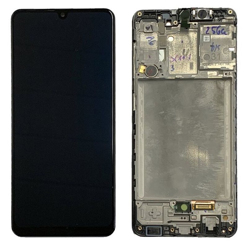 Дисплей для Samsung A31 / A315 в сборе с тачскрином на рамке (Black) черный