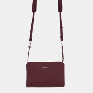Сумка Emilie из кожи теленка, бордового цвета
