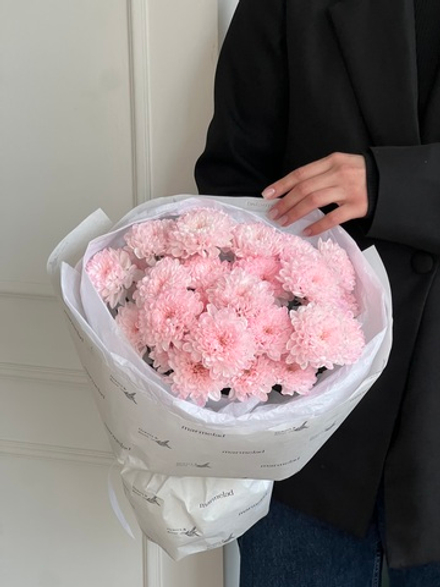 Букет из хризантемы в розовом оттенке