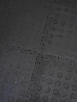 Плитка ПВХ 16шт, модульная плитка для пола черная 5мм, 250х250мм замковый пвх, напольное покрытие