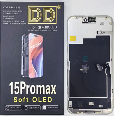 Дисплей iPhone 15 Pro Max Soft OLED; 120Hz; бренд DD
