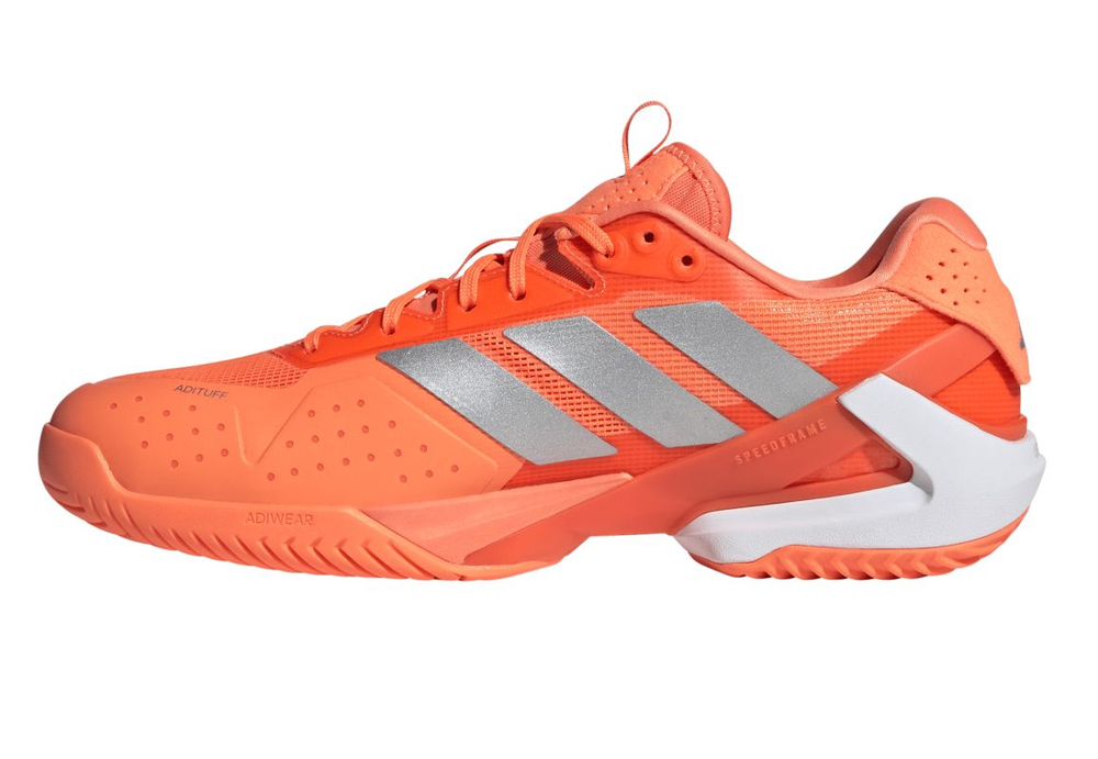 Мужские кроссовки теннисные Adidas Adizero Ubersonic 5 M - lucid orange/silver metallic/core black