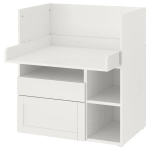 Письменный стол - IKEA SMÅSTAD/СМАСТАД ИКЕА, 90х79 см, белый