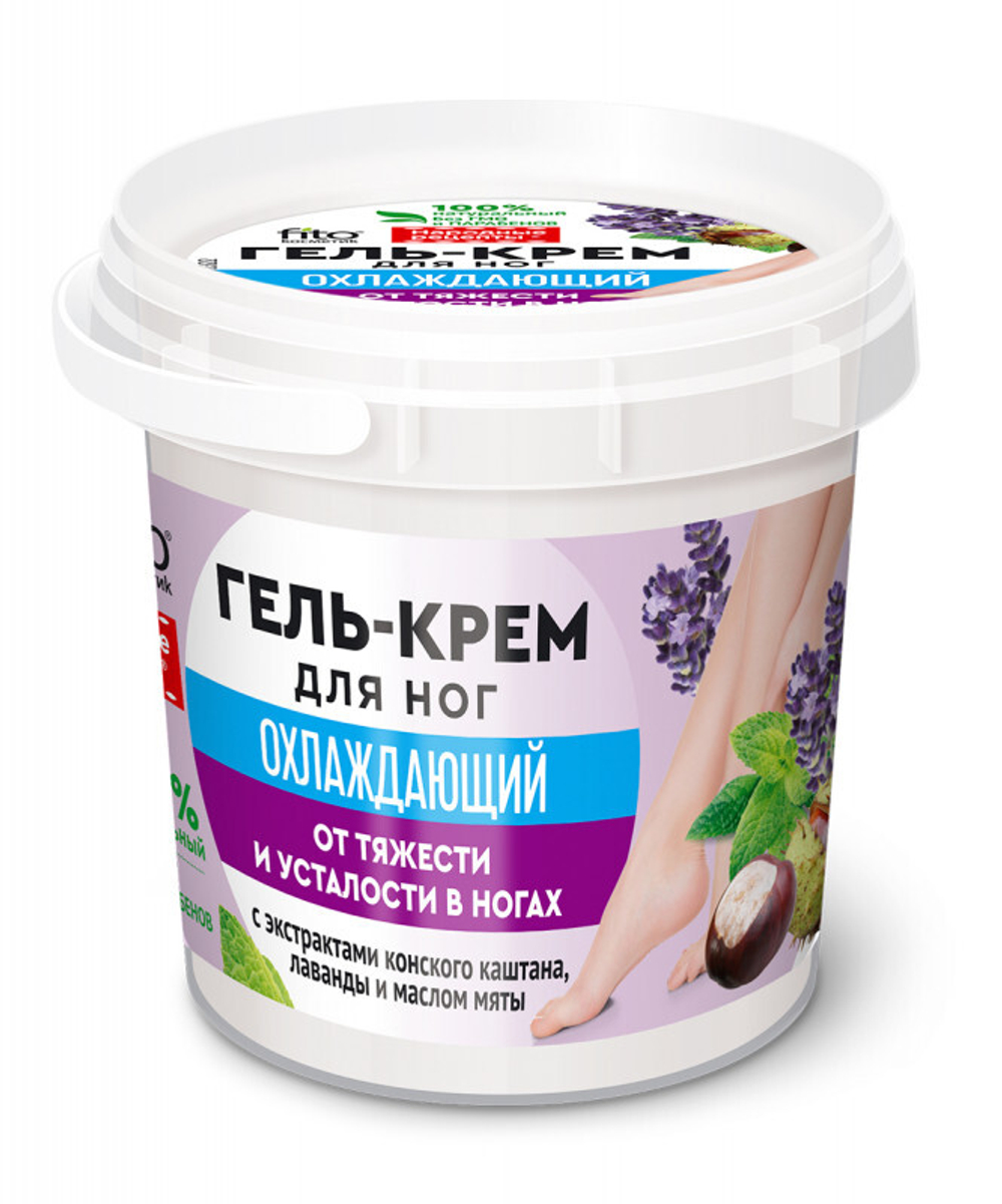 Народные рецепты Гель-крем для ног охлаждающий, банка, 155 мл (26608)