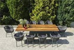 "Санта-Фе" обеденная группа на 10 персон, стол HPL, плоский роуп