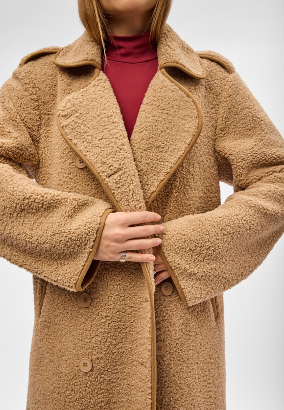 Дубленка Тэдди лонг бежевый
