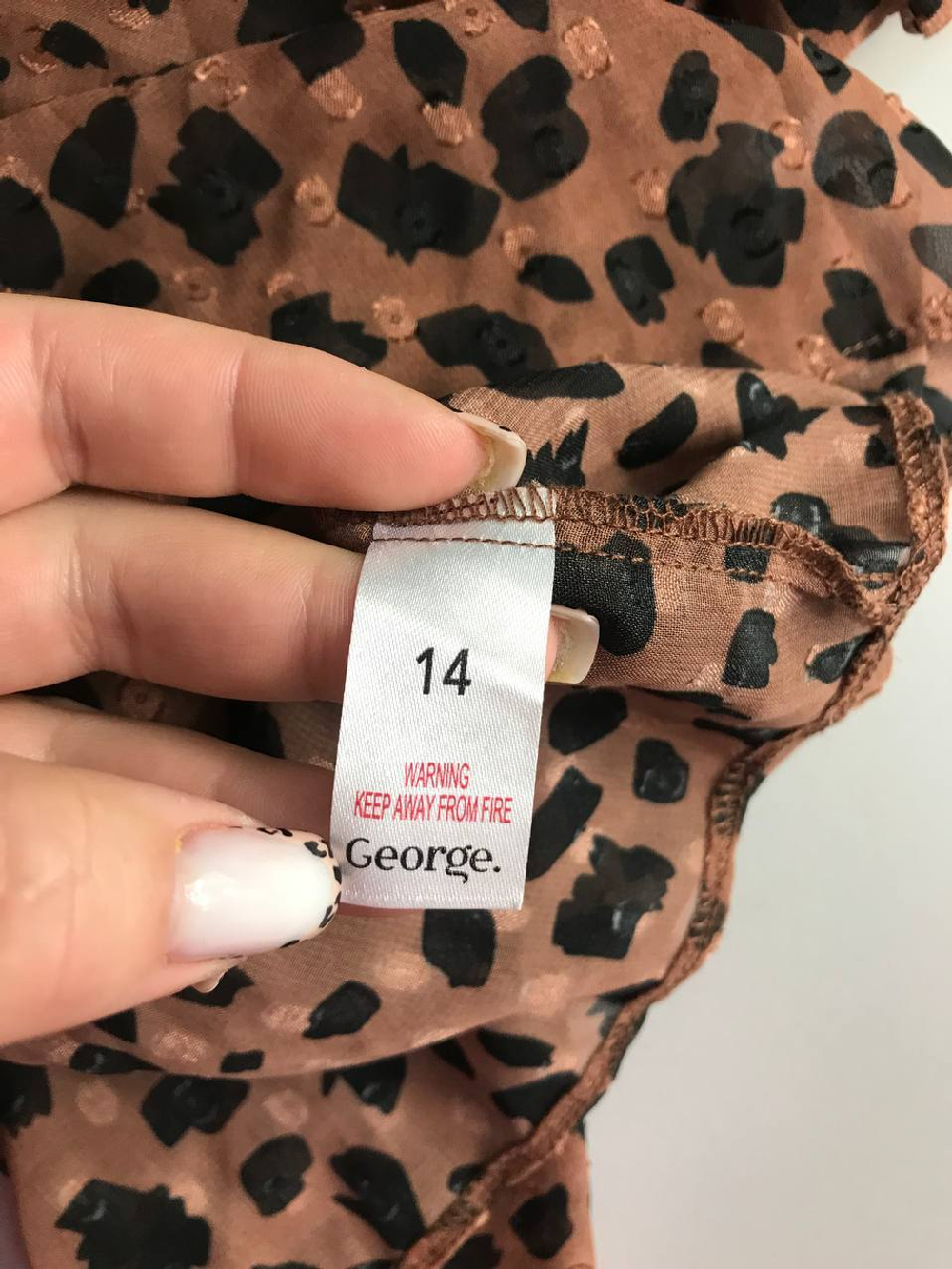 Блузка George в стильный принт, маркировка 14, на 50 размер