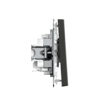 ARTGALLERY 2-клавишный ВЫКЛЮЧАТЕЛЬ, 10АХ, механизм, быстрозажим. клем., БАЗАЛЬТ