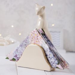 Салфетница Кошка Грация Айвори