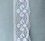 Кружево натуральное однотонное 100% хлопок ш-8см Италия