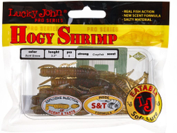 Мягкая приманка Lucky John Series HOGY SHRIMP 3.5in (89 мм), цвет SB05, 5 шт.