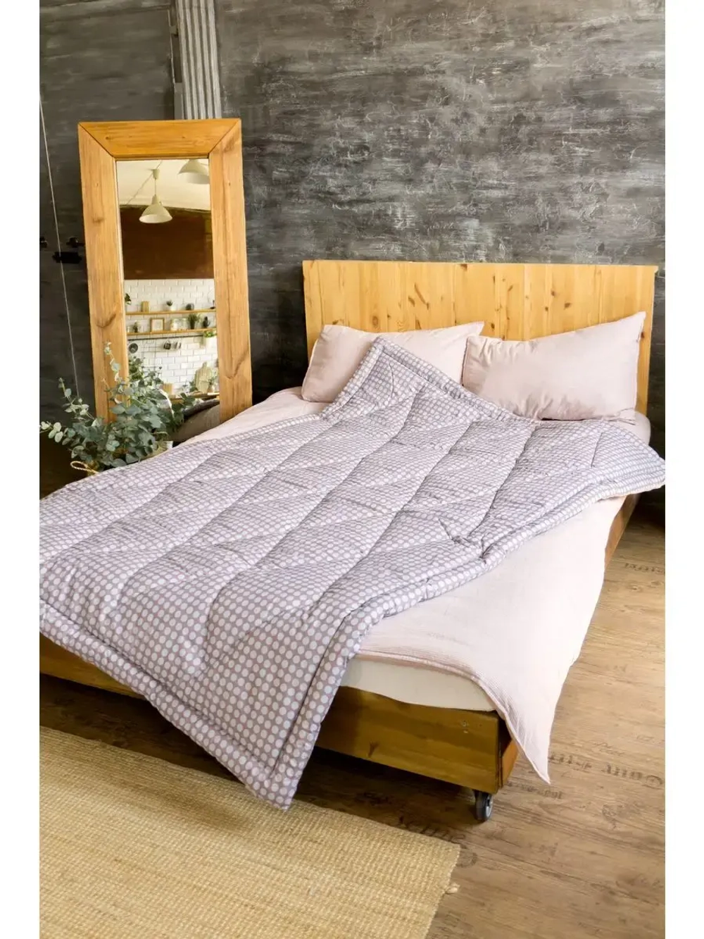 Одеяло двуспальное всесезонное летнее облегченное лен хлопок