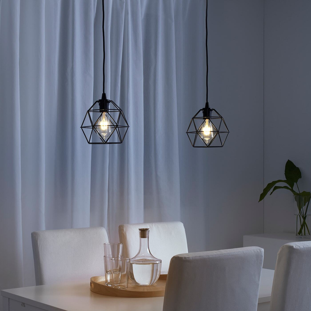 Подвесной светильник IKEA BRUNSTA / HEMMA, Черный, 20 см