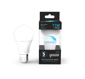Диммируемая лампа LED A60 11W E27 6500К 990lm 102502311-D Gauss