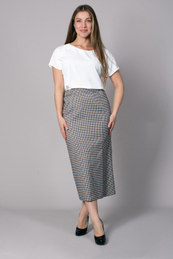 Юбка женская 3884ВП, клетка #412Кла013884ВП