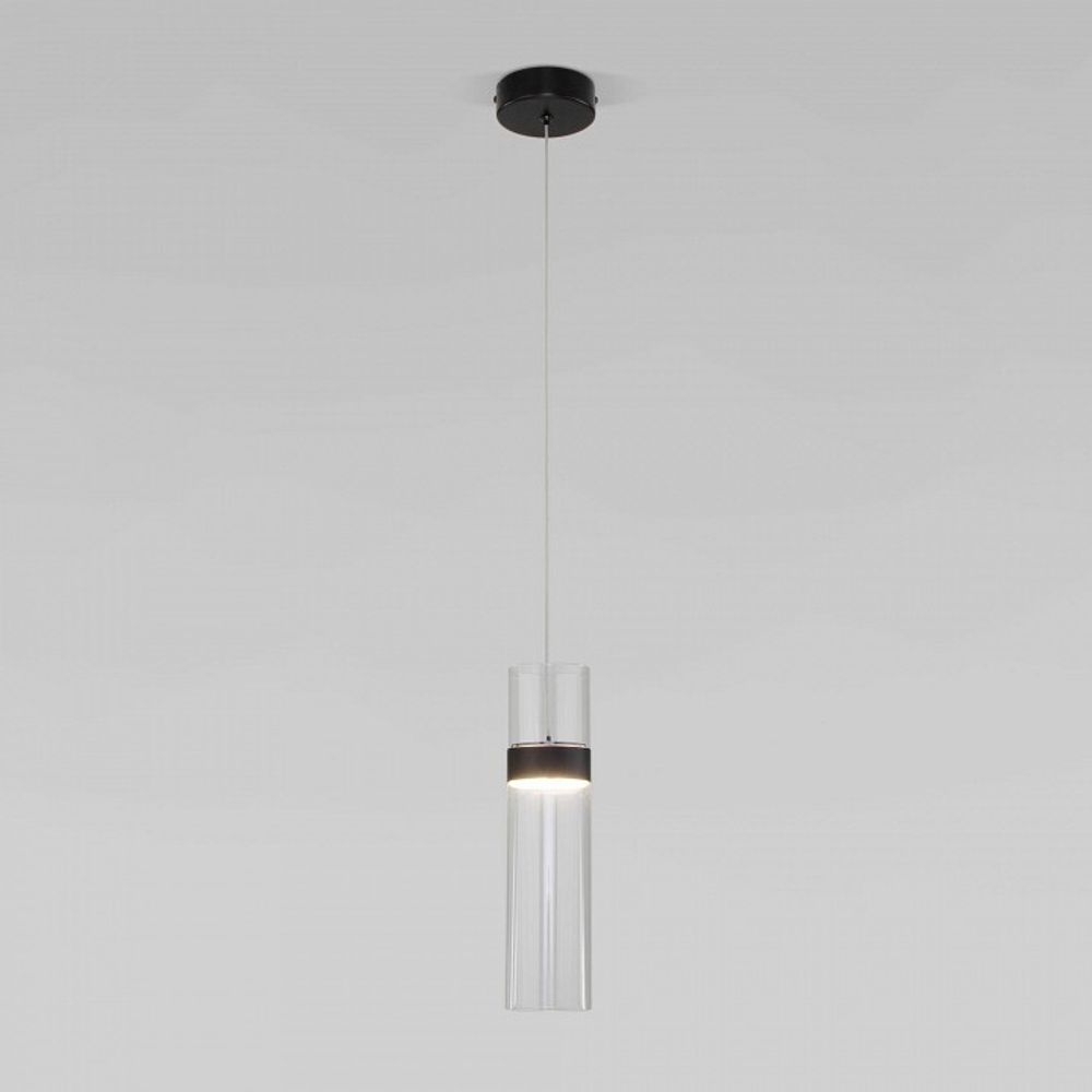 Подвесной светильник Eurosvet Lumen 50244/1 LED черный/прозрачный