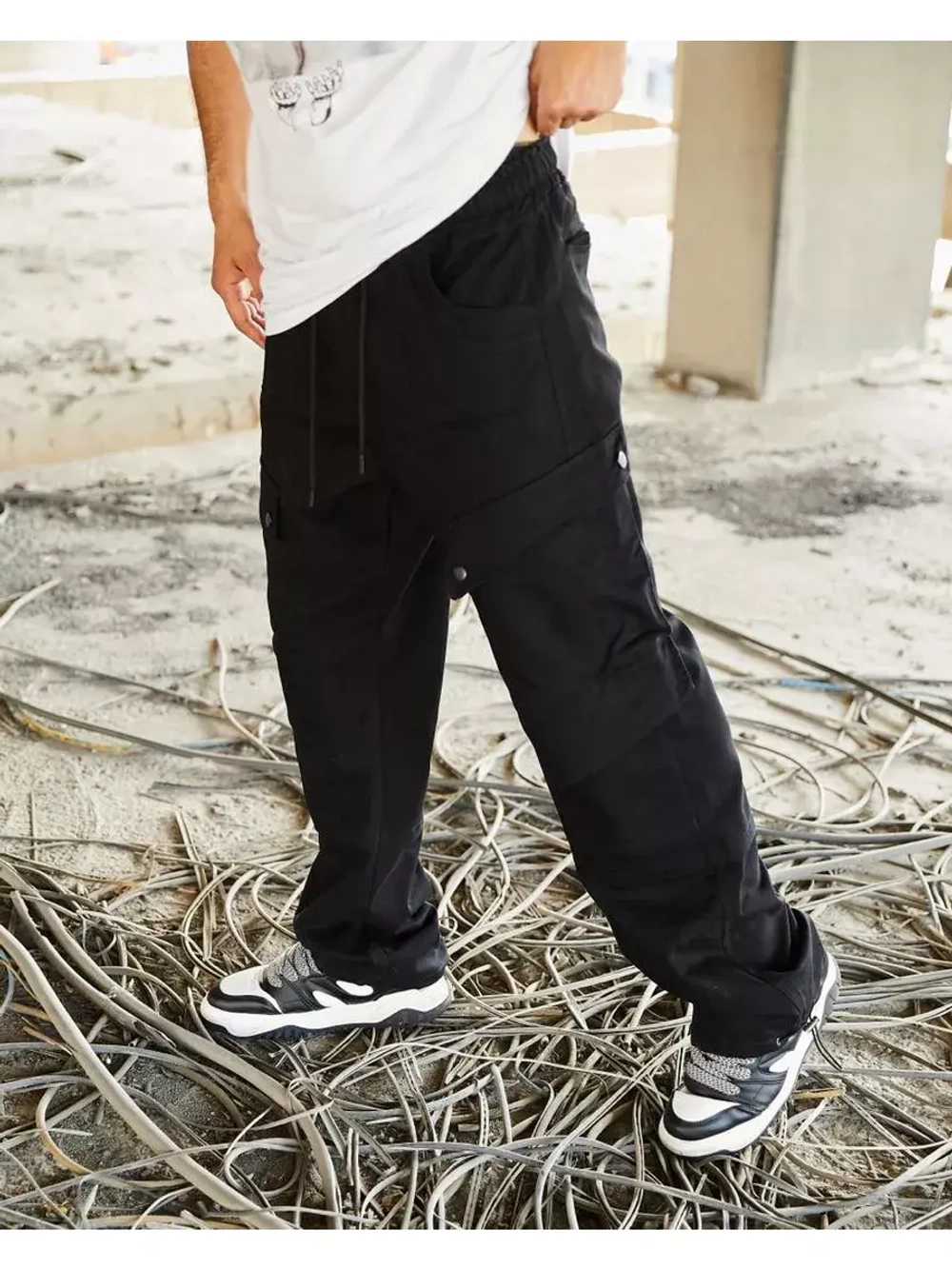 Брюки мужские джоггеры спортивные штаны карго на резинке