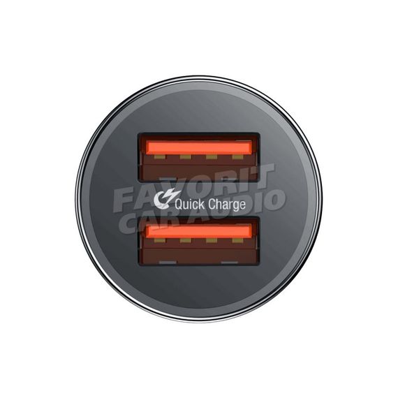 АЗУ 2USB Baseus BSC-C15N Small Screw 3400mA металл чёрный