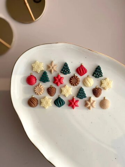 Силиконовый молд "Елочные игрушки мини декор"