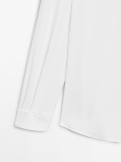 Massimo Dutti Эластичная рубашка облегающего кроя, белый