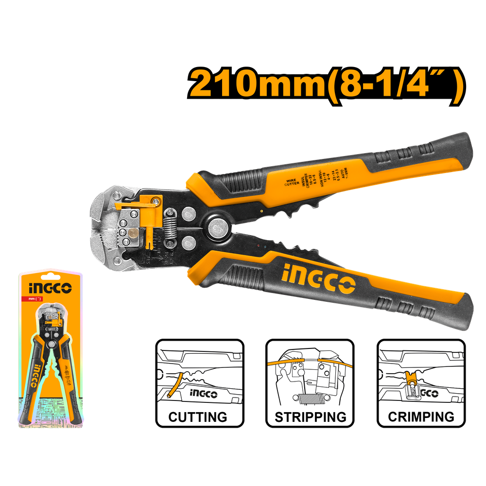 Стриппер автоматический многофункциональный для снятия изоляции INGCO HWSP102418 INDUSTRIAL 0.2-6 мм