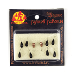 Мормышка "Капелька" с кембриком, 1 коронка, Медь (0.6гр, 10шт/уп), Одинцов