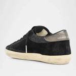 Golden Goose Super Star / Замша черная / золотая звезда