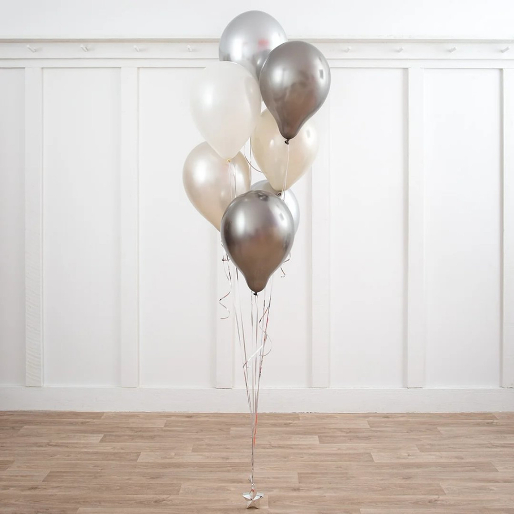 Фонтан шаров "Серебряный лед"