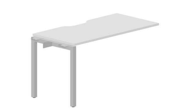 стол Polo 1380х680х750мм (с эргономичным вырезом) - приставной элемент