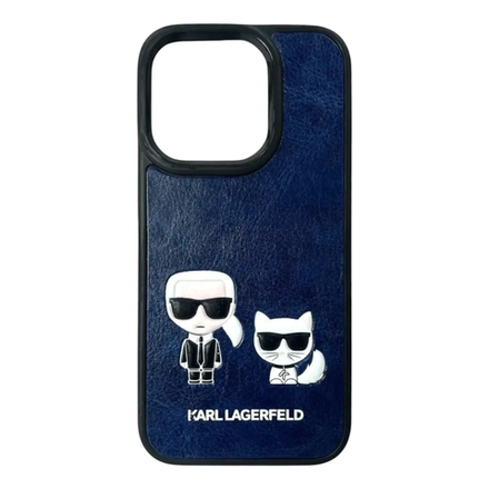 Чехол Leather Lagerfeld Karl&Cat для iPhone 15