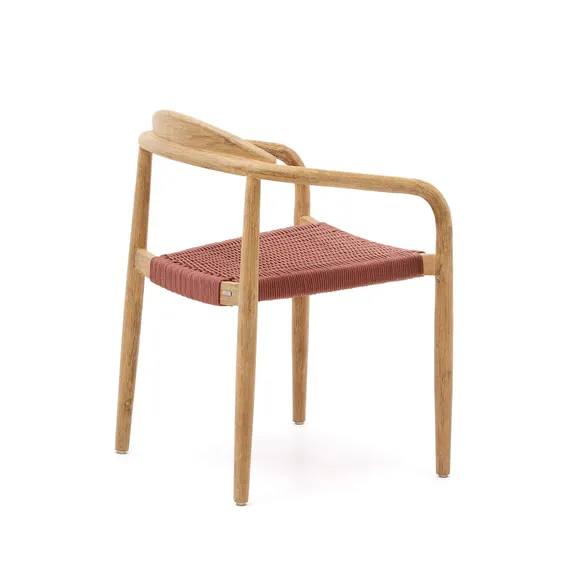 Стул Glynis массив эвкалипта с розовым сиденьем