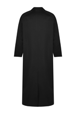 Чёрный двубортный тренч