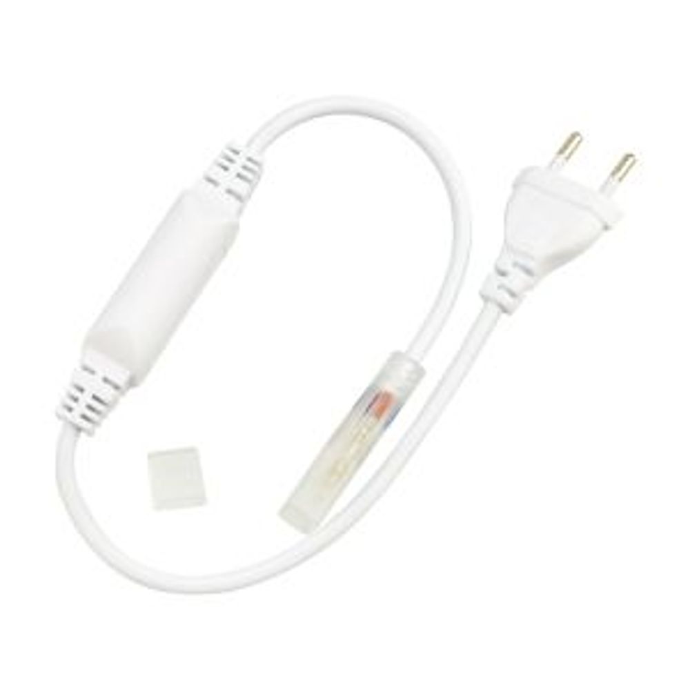 Лента светодиодная 220В, SMD2835, 4,8Вт/м, 60 LED/м, Желтый, 10х7мм, 100м, с кабелем питания, IP67 N