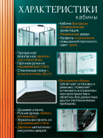 Душевая кабина EM2010NT без крыши прозрачная