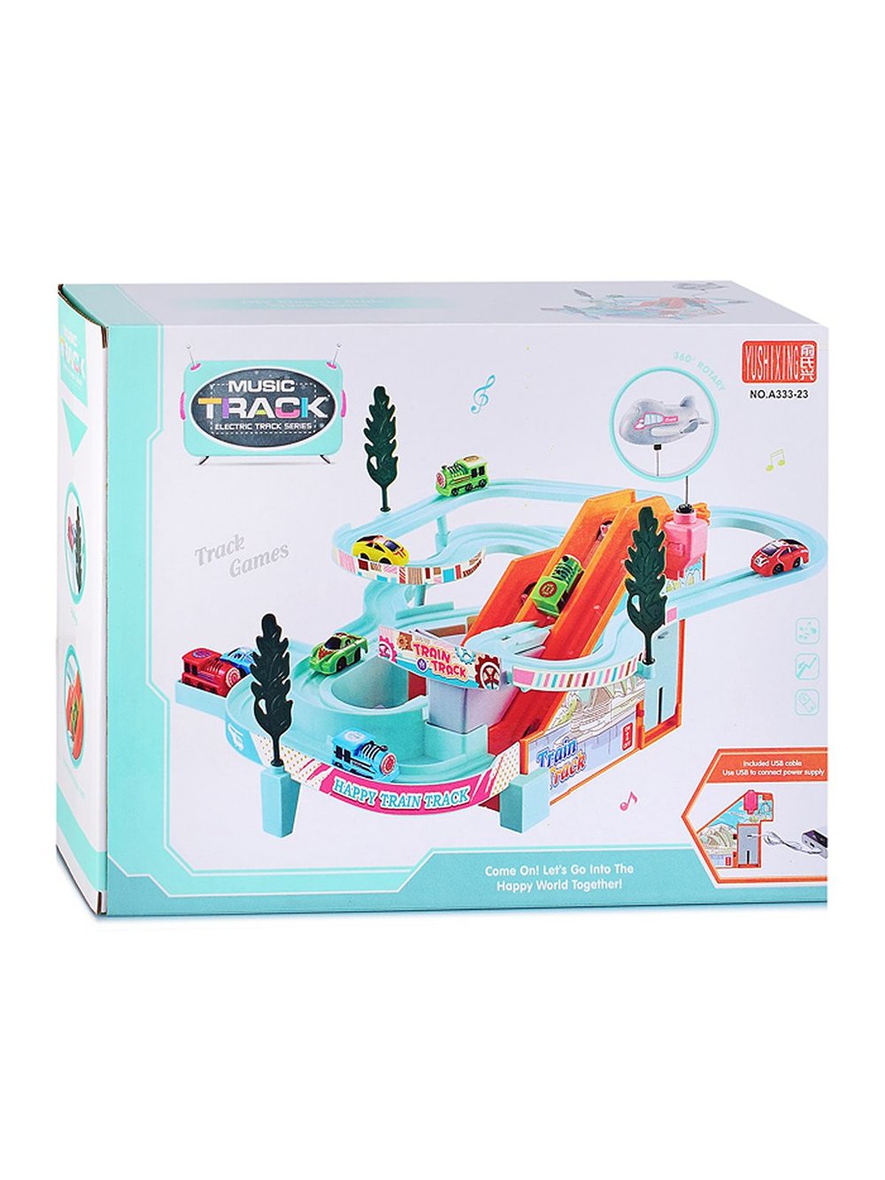 Игровой набор Автотрек Железнодорожный с самолетом (A333-23)