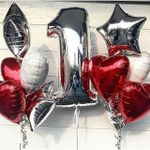 Шар (18"/46 см) Сердце, красный 1 шт.