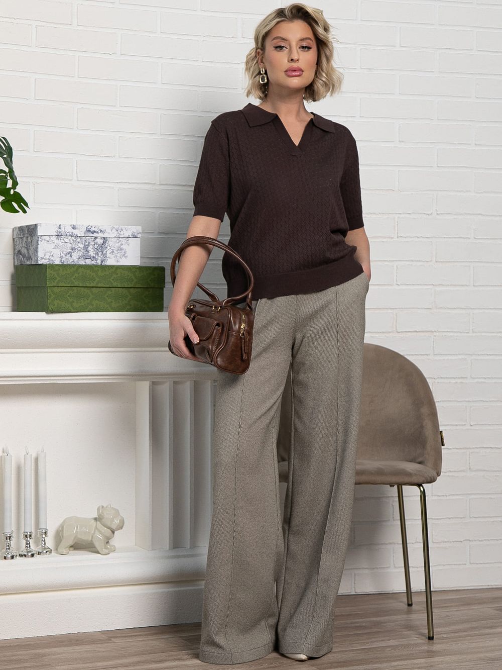 Брюки Космо (бежевые) Б15222-1М LT Collection