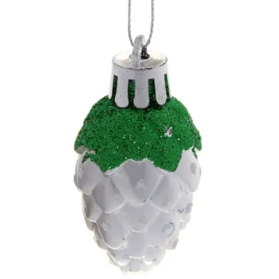 Ёлочные игрушки «Шишечки» 4см микс цветов (набор 4шт)